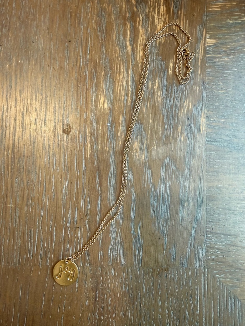 “Joy” Gold Disc Pendant Necklace - Women's Jewelry